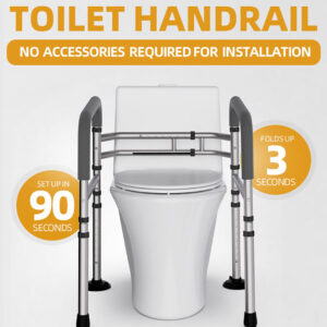 Button folding Toilet Rails ESATR001