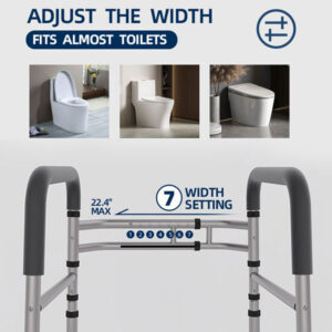 Button folding Toilet Rails ESATR001