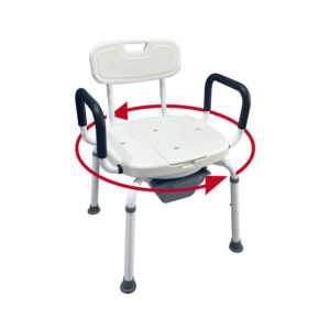360°Swivel Shower Chair with armrests and backrest ASC009
